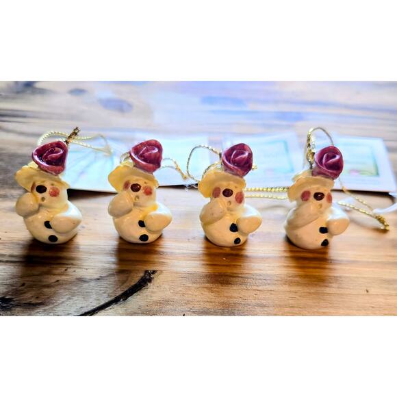 Midwest of Canon Falls Other - Midwest of Cannon Falls Snowman Christmas Ornaments Fran Welch Lot Of 4